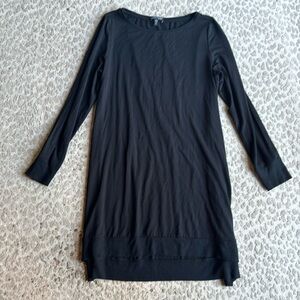 Eileen Fisher Black Stretch Long Sleeve Tunic, size M